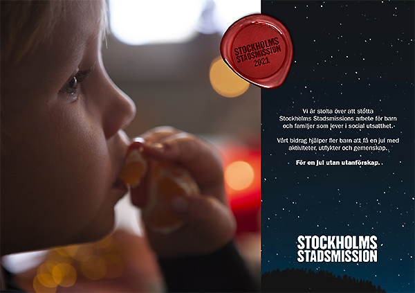 Julgåva till Stockholms stadsmission